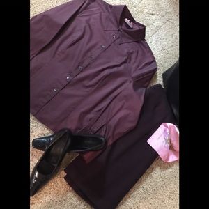 Valerie Stevens, Burgundy Blouse!